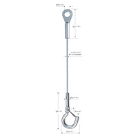 Fabricant de câbles métalliques en acier inoxydable 1000 personnalisés 1*304mm avec boucle et vis M6