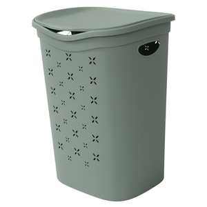 Contenedor de Ropa Sucia 370x395x535mm Verde PP con Tapa y Orificios de Ventilación, Organizador de Ropa para Armario - Product Image 3