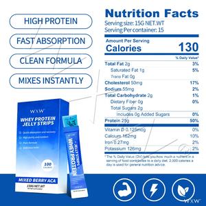 En Çok Satan Ürünler Whey Protein Jölesi Yüksek Proteinli Kas Destekleyici Doğal Formül Hızlı Emilim Düşük Şekerli Taşınabilir Fitness Jölesi - Product Image 2