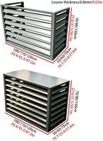 Couverture de climatiseur en aluminium découpée au laser 3D, ventilée, pour protection de la vie privée, décorative extérieure de haute qualité, effet cascade