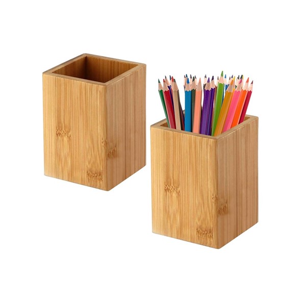 Pencil Organizer For Desk - Bamboo Desk Organizer - Pencil Holder For Kids - Kids Desk Organizer - Art Supply