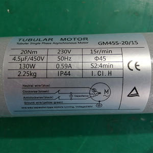 45 <strong>Roller</strong> Shutter Window Tubular <strong>Motor</strong> External Standard Tubular <strong>Motor</strong> 10 Nm Tubular <strong>Motor</strong> - Product Image 1