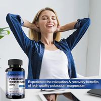 Capsules végétaliennes OEM à marque privée de potassium, magnésium et zinc – Complexe triple minéral – 120 unités – Soutien immunitaire, mémoire et sommeil pour adultes