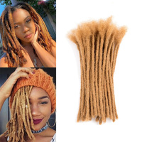 Extensions de dreadlocks en cheveux humains en gros, 100 % faites à la main, extensions de locs afro crépues en cheveux humains