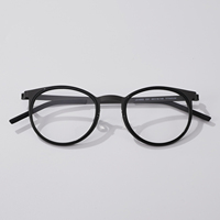 Livraison rapide 9704 Monture de lunettes de luxe ronde unisexe, compatible avec la myopie, montures de lunettes en acétate design