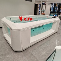 Baignoire bébé en acrylique avec lecteur de musique intégré, mélodies apaisantes et vibrations douces pour des bains relaxants