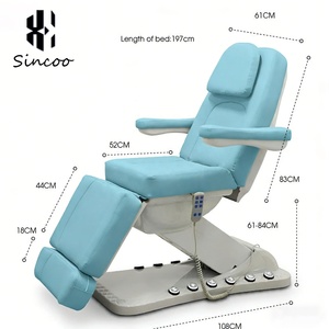 Mesa y Cama de Masaje Facial Eléctrica Moderna, Camilla Estética con 3 Motores y Control de Pie, Camas de Belleza para Spa y Tatuajes - Product Image 6