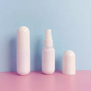 Botellas de Plástico PET de 90 ml con Forma de Cápsula para Envasado de Píldoras y Cápsulas Vacías, Botella con Bomba Dosificadora de Loción y Pulverizador - Product Image 1