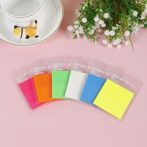 Notas Adhesivas Cuadradas Coloridas, Transparentes, de PET, 6*8cm, Pequeñas, para Cuadernos, Esenciales para el Regreso a Clases, Marcadores Clave - Product Image 1