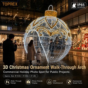 Adorno Navideño LED 3D Personalizado TOPREX con Marco Plegable para Empresas de Organización de Eventos, Venta al Por Mayor - Product Image 1