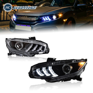 ไฟหน้า LED สไตล์ Mustang รุ่นที่ 10 ของ HCMOTIONZ สำหรับ Honda <span class=keywords><strong>Civic</strong></span> ปี 2016-<span class=keywords><strong>2021</strong></span> 2018 2019 2020 <span class=keywords><strong>2021</strong></span> - Product Image 1