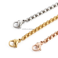 Chaîne Rolo Carrée en Acier Inoxydable, Plusieurs Tailles, Chaîne Vierge à Maillons Carrés Argentés pour Fabrication de Bijoux DIY, Chaîne de Collier en Gros