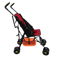Poussette multifonctionnelle à quatre roues pour chien et bébé avec sac intégré en tissu Oxford 600D