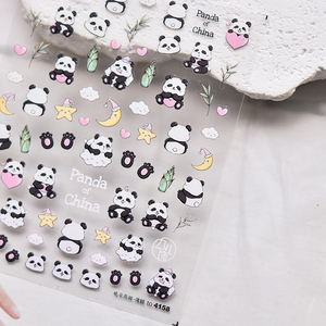 Nueva llegada al por mayor pegatina para <span class=keywords><strong>uñas</strong></span> 5d pegatina en relieve dibujos animados encantador <span class=keywords><strong>Panda</strong></span> oso conejito pegatinas para <span class=keywords><strong>uñas</strong></span> - Product Image 2