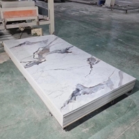 Papier peint personnalisé pour décoration murale Panneaux de plafond d'intérieur Feuille de marbre Uv en PVC