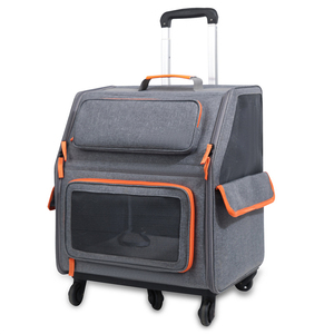 Mochila transportadora de mascotas 3 en 1 con ruedas desmontables, bolsa de viaje multifuncional para gatos, OEM - Product Image 1