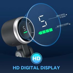 Portable High-Speed Air Cooling Handheld <b>Fan</b> Foldable LED Display Mini Turbo <b>Fan</b> Car Household Use Battery-Powered Brushless - Product Image 5