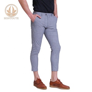 2019 Oem diseño personalizado mejor venta Slim Fit <span class=keywords><strong>Formal</strong></span> de negocios de trabajo <span class=keywords><strong>joven</strong></span> de pantalón hombre traje de pantalón - Product Image 4