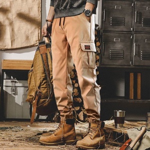 Vêtements <span class=keywords><strong>de</strong></span> travail <span class=keywords><strong>de</strong></span> marque pour hommes, printemps-automne, pantalons <span class=keywords><strong>de</strong></span> survêtement amples à la cheville, pantalons noués, décoration <span class=keywords><strong>de</strong></span> poche, fourniture en gros - Product Image 3