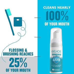 EELHOE Mousse de blanchiment des dents Saignement des gencives Ulcère buccal Calcul dentaire Carie dentaire Traitement des dents jaunes Rince-bouche Fournitures - Product Image 4