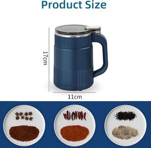 Molinillo Eléctrico de Acero Inoxidable con Enchufe Europeo, Molinillo de Alimentos de 500 ml de Capacidad, Ecológico, Mezclador Eléctrico Doméstico para Granos de Café - Product Image 2
