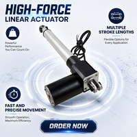 Actionneur linéaire HAKIWO 6000N 12V 24V 36V 48V, course de 500 mm, motorisation de tracker solaire, pour porte et canapé électrique, 30 mm/s