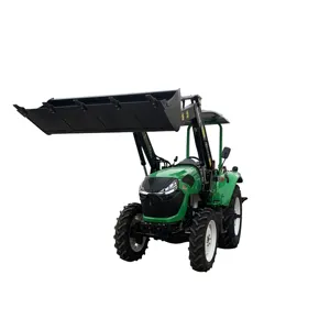Chinese Factory Price Agricultural Adjustable Seat 4wd 55hp 4x4 Compact Canopy Tractors With Front End Loader and Backhoe