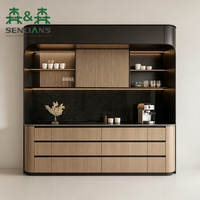 Buffet en bois moderne de luxe SLS, armoire de rangement laquée sur mesure pour cuisine, hôtel et entrée de salon