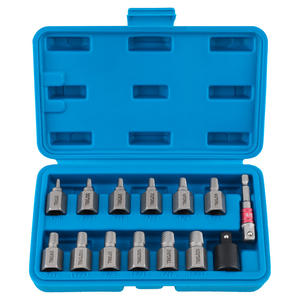 Juego de extractores de tornillos Xi Meng de 14 piezas, herramienta de enchufe imperial para la extracción de tornillos o pernos dañados, acero al cromo vanadio - Product Image 1