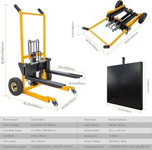 รถยกกึ่งไฟฟ้าแบบยกขึ้นเองได้ ขายดี รับน้ำหนัก 1 ตัน เหมาะสำหรับโรงงาน - Product Image 2