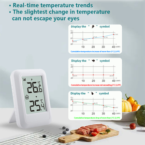 Ft0400 Mini kỹ thuật số trong nhà/ngoài trời Nhiệt kế 330 feet phạm vi 100m LCD hiển thị Nhựa nhiệt độ Monitor cho nhà bé phòng - Product Image 3