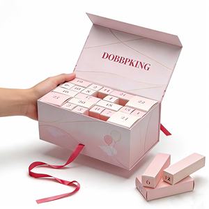 Vente en gros d'usine, coffret cadeau de Noël de luxe personnalisé, <span class=keywords><strong>calendrier</strong></span> de l'avent beauté, 24 tiroirs, fermeture magnétique, emballage cosmétique - Product Image 1