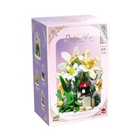 Offre Spéciale en plastique fleur blocs de construction Mini bloc jouets fleur avec narcisse brique bloc jouet pour enfants