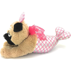 Kawaii Zeemeermin Kostuum Liegende Hond Gekleed Vis Staart Outfit <span class=keywords><strong>Pug</strong></span> Geschenken Kinderen <span class=keywords><strong>Bed</strong></span> Decor 14 Inch Schattige Pluche Custom Knuffel Speelgoed - Product Image 3