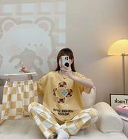 Asie du sud-est pyjamas trois pièces costume d'été pour femmes commerce extérieur transfrontalier droit pour short ample à manches courtes
