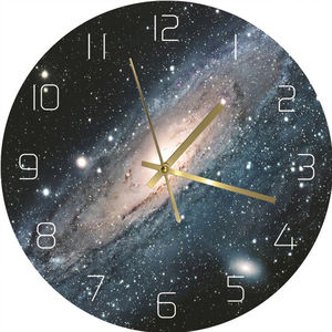 Horloge murale en verre de quartz à design traditionnel simple face, affichage à aiguilles, style antique pour salon, impression UV – Grande Vente - Product Image 6