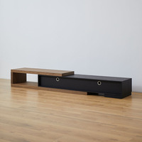 Mueble de TV Extensible, Mueble de Salón, Mueble de Almacenamiento Simple y Moderno para Espacios Pequeños