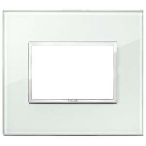Vimar Glass <b>Wall</b> Switch <b>Plate</b> 15.8 Cm X 14.1 Cm For Modern Interiors - Product Image 1