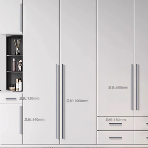 Aluminum Alloy Cabinet <b>Handle</b> Bar Minimalist Round Head Durable Drawer Wardrobe <b>Door</b> <b>Handle</b> - Product Image 3