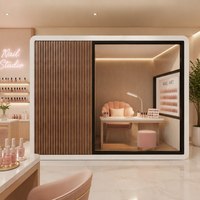 Studio de manucure modulaire préfabriqué en forme de capsule de 20 pieds, salon de beauté portable