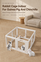 Cage à lapin d'intérieur, enclos pour animaux de compagnie, niche pour lapin, cochon d'Inde, chinchilla, cage en plastique résistante aux morsures pour petits animaux, vente en gros
