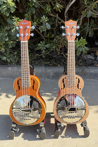 Ukulele Resonator Aiersi di Tutte le Dimensioni, 24 Pollici, con Fori a F, Corpo in Legno di Okoume, <span class=keywords><strong>Verniciatura</strong></span> Gialla, 4 Corde, Piccola <span class=keywords><strong>Chitarra</strong></span> Hawaiana - Product Image 3