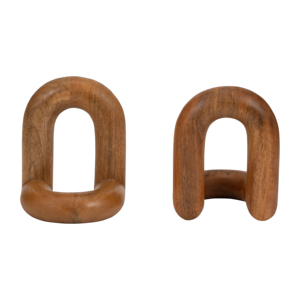 Fermalibri in legno di mango per decorare la libreria, l'ufficio, la scrivania, la mensola della biblioteca, accessori per libri. - Product Image 5