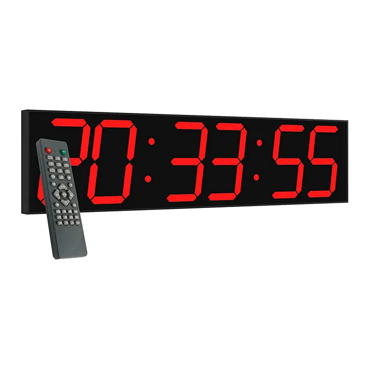 Jhering 6-Zoll LED Tagesackzahl-Uhr großer Bildschirm Multifunktions-Digital-Wecker Wanduhr für Bildung und Werbung