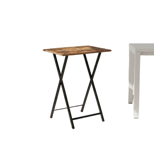 Tavolo da Pranzo Industriale Portatile Multifunzione in Legno, Design Pieghevole di Alta Qualità con Piano in Marmo e Gambe in Metallo, per Casa e Hotel - Product Image 3