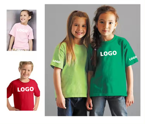 <span class=keywords><strong>T</strong></span>-shirts pour enfants en coton 100% blancs et unis avec étiquette, impression personnalisée, broderie de logo, <span class=keywords><strong>t</strong></span>-shirts pour enfants pour garçons et filles - Product Image 3