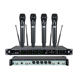 AD4Q Professional 4 Channel Handheld Conference <strong>Microphone</strong> UHF <strong>Wireless</strong> <strong>Microphone</strong> <strong>System</strong> for Meeting Stage Performances Sing - Product Image 1