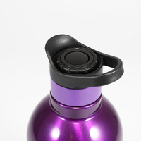 Bouteille d'eau réutilisable en forme de gourde de 600 ml, couleur personnalisée, avec bouchon à vis anti-fuite, style gourde, pour le sport, vente en gros