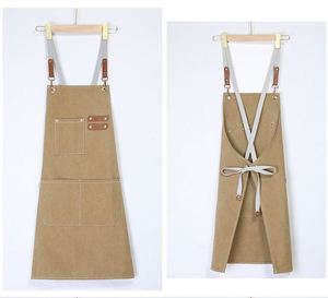 Tablier de cuisine sans manches personnalisé avec logo, uniforme de barista et de chef, idéal pour restaurant, grillades et fêtes, en polyester et lin, pour Noël - Product Image 3