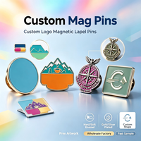 Pin de Solapa Magnético de Esmalte Suave Personalizado por el Fabricante, Insignia de Aniversario con Logotipo, Nombre o Letra Personalizada, Pin de Broche Magnético de Epoxi